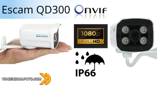 Escam QD300 una telecamera IP POE, IP66, integrazione video IP a meno di 30 euro!