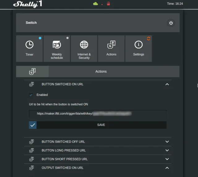 Shelly Cloud ACTIONS