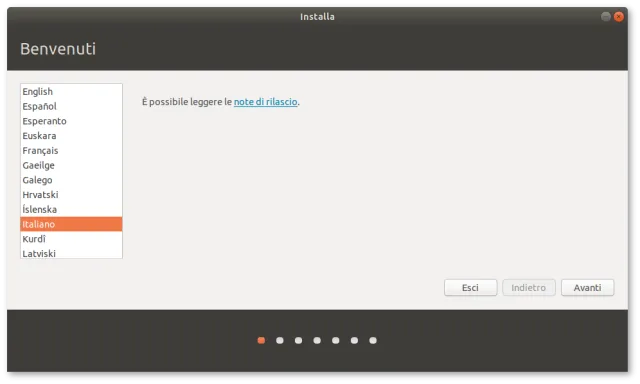 Scelta lingua