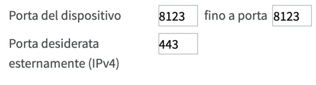 Apertura porta 433 su router