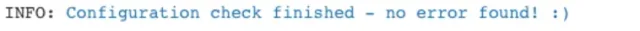 Output check configurazione