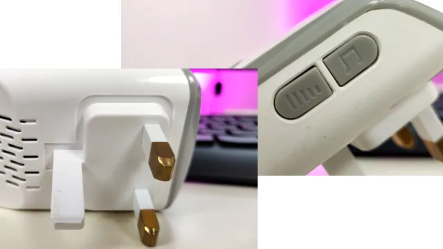 dettaglio spina e pulsanti laterali