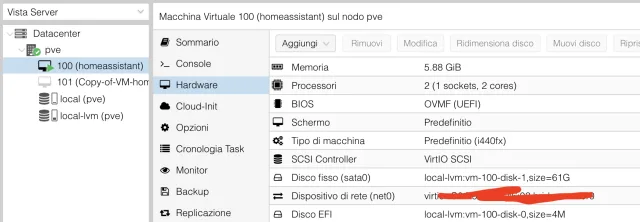 Hardware macchina virtuale