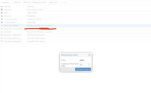 Tool per ridimensionare disco