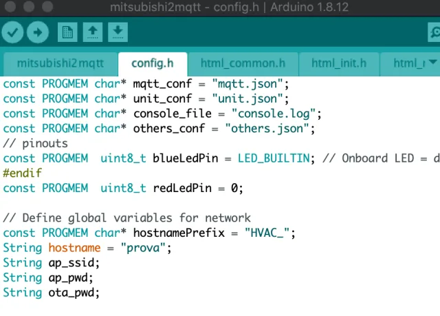 Schermata IDE Arduino