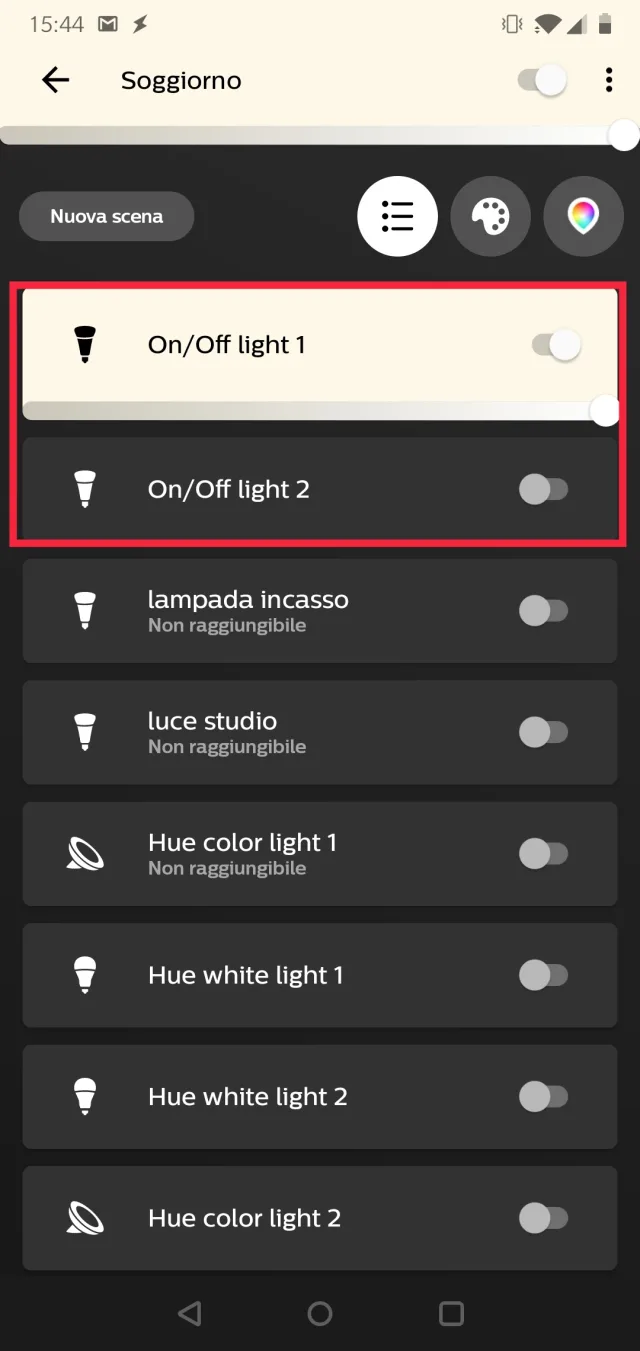 Screenshot Philips Hue