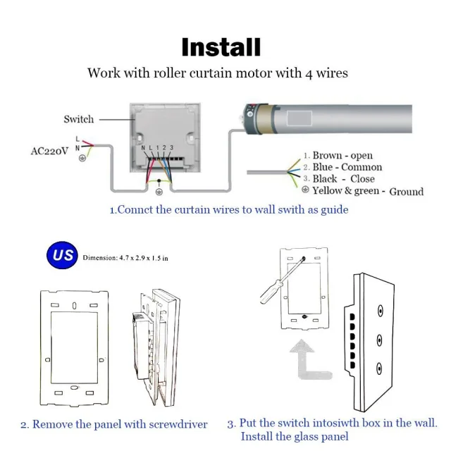 Interruttore smart soft-touch wifi per tende e tapparelle