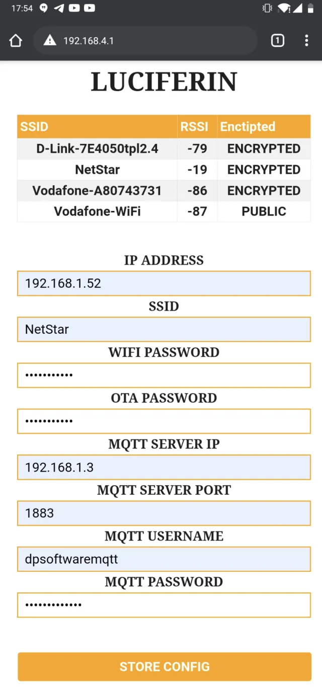 Configurazione Luciferin
