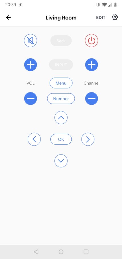 Schermata telecomando virtuale