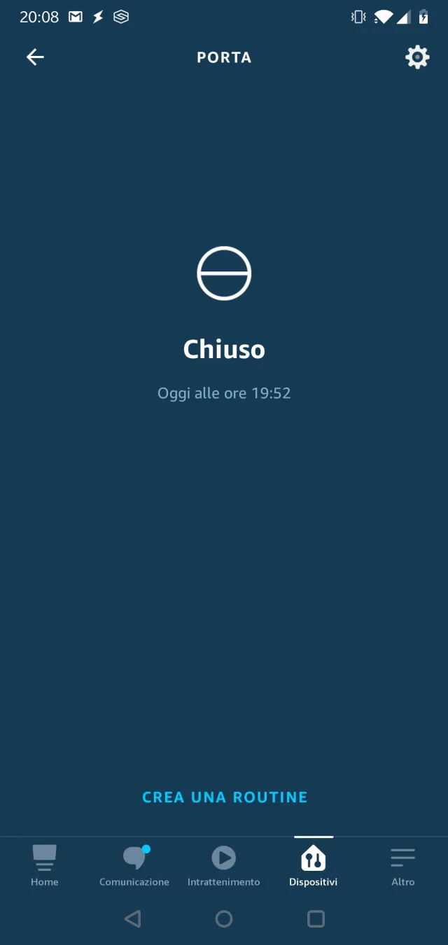 Stato sensore porta finestra