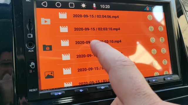 Menu scelta video archiviati