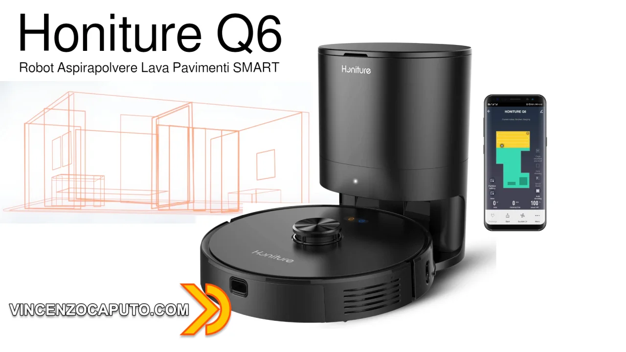 Robot aspirapolvere lava pavimenti Honiture Q6 - Il migliore mai provato!