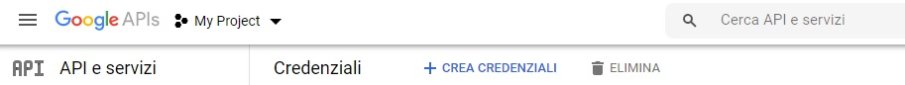 Crea Credenziali per Google Calendar
