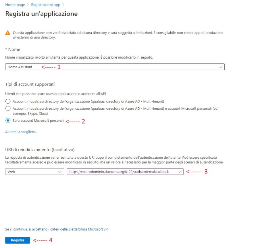 Edit register App Home Assistant p2
