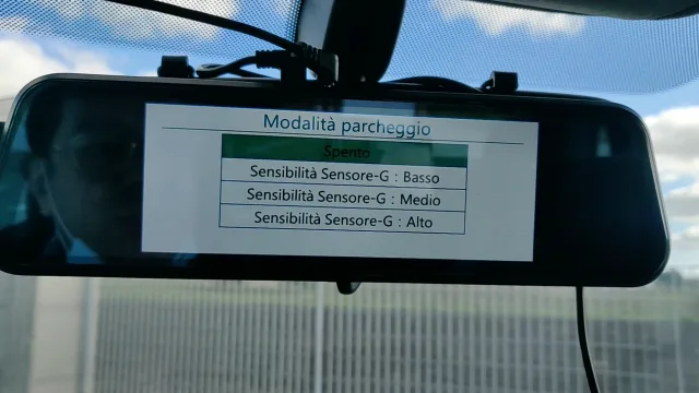 sensibilità g-sensor modo parcheggio