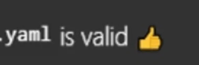 Yaml file is Valid