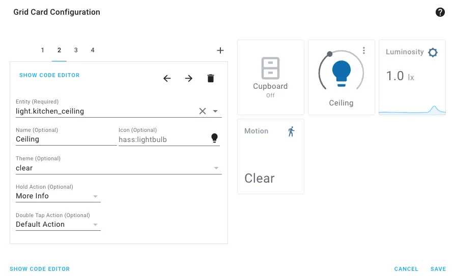 grid card home assistant