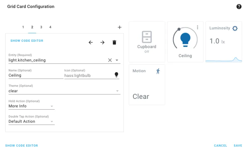 grid card home assistant