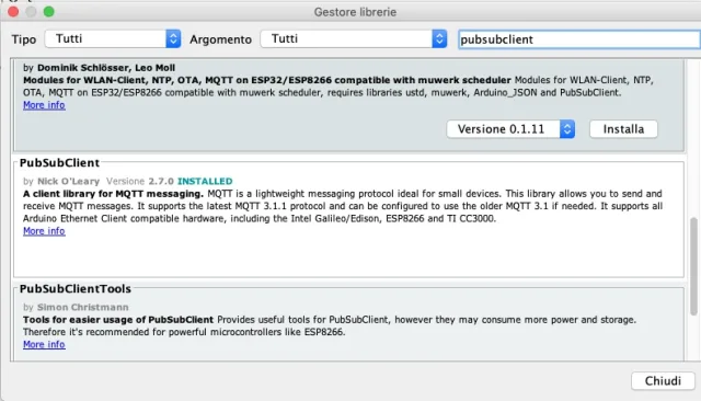 Gestione Librerie Arduino Ide