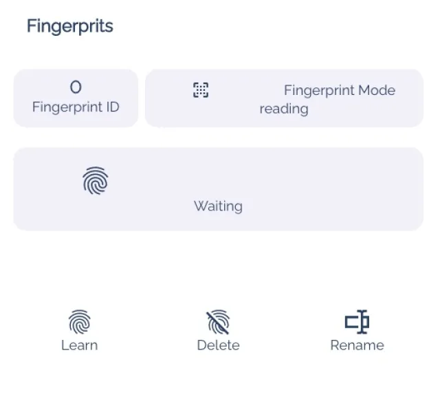 Fingerprint Card Popup