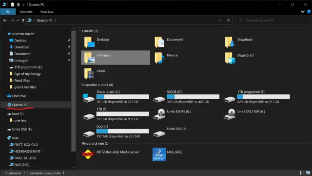 selezionare Questo PC