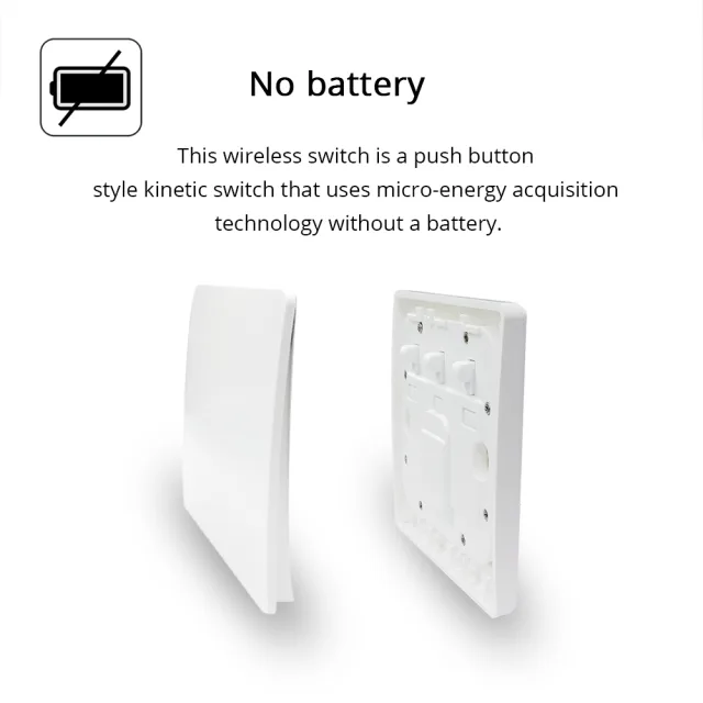Kinetic Switch WiFi and RF 433 MHz by Zemismart
