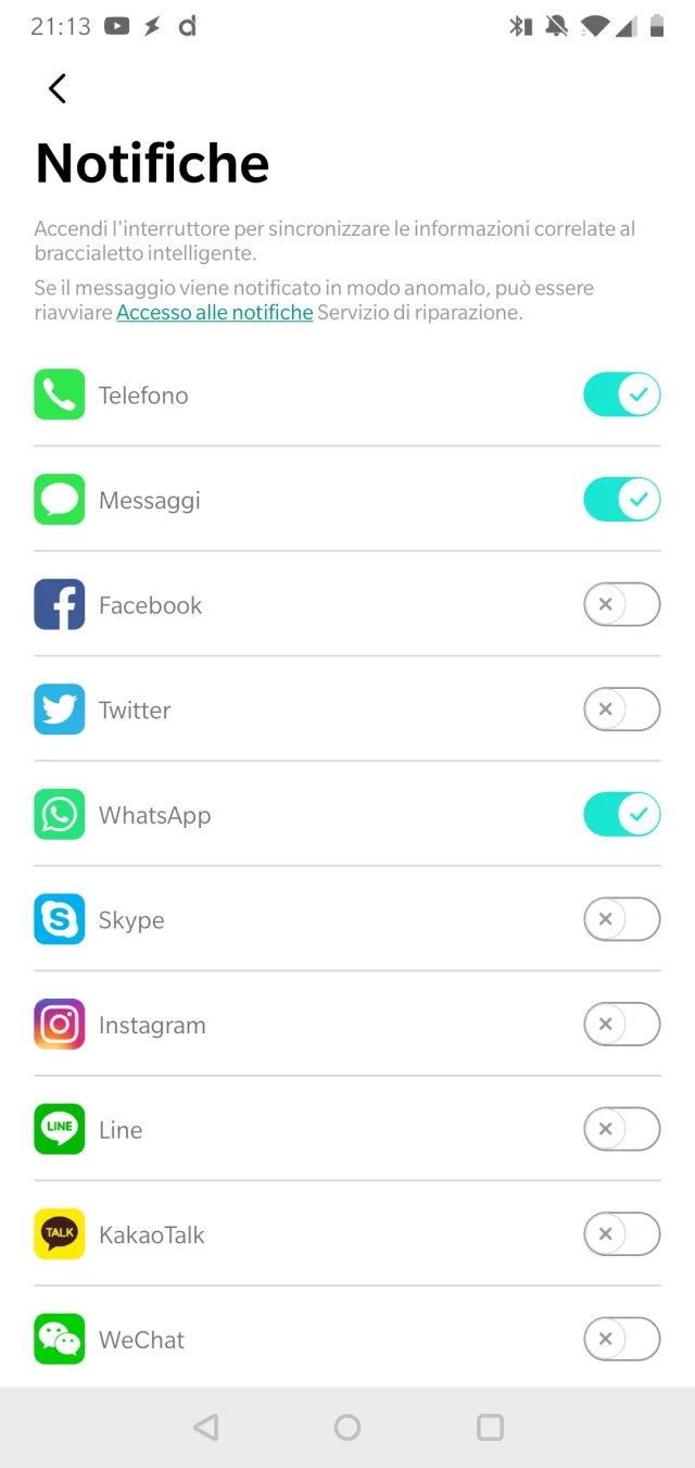 Schermata app Da Fit
