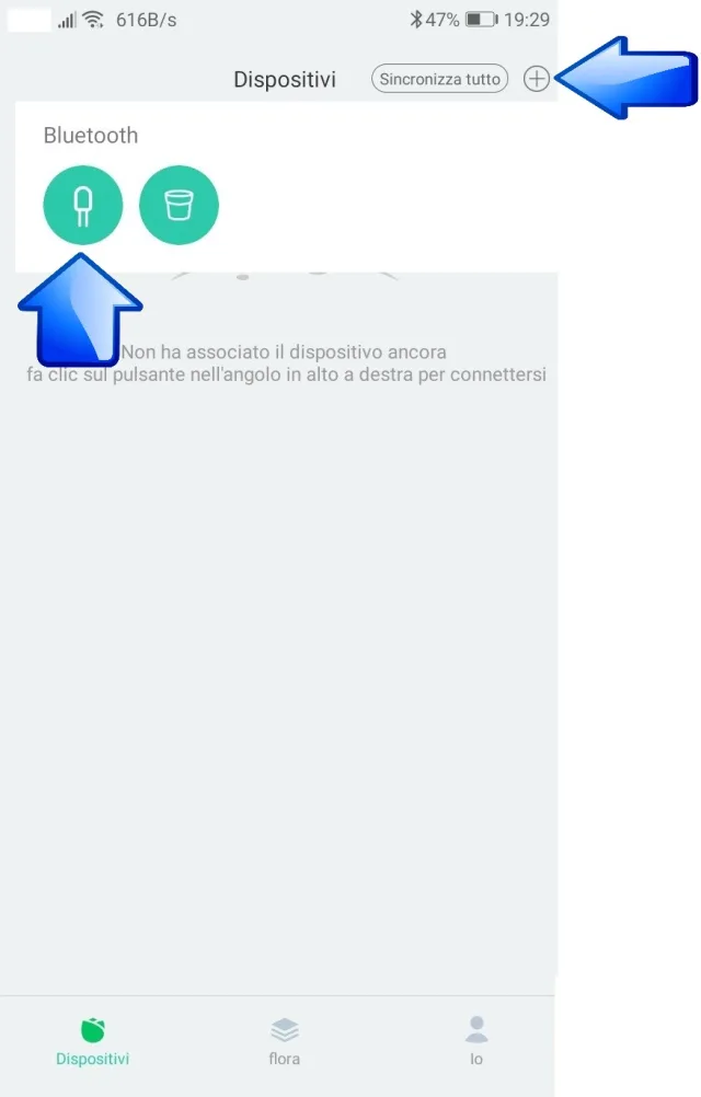 Schermata 1 e 2 Mi Flora