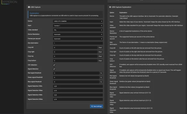 sesta schermata configurazione hyperion