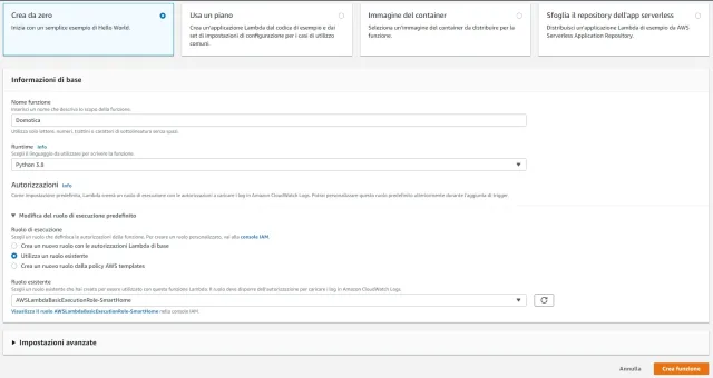 Crea Funzione da Zero