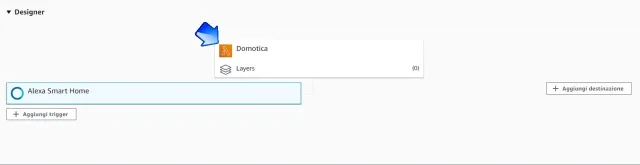 Cliccare sulla funzione domotica