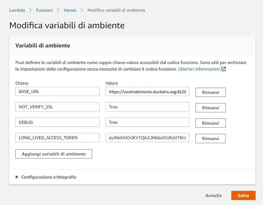 Riepilogo Variabili d'ambiente