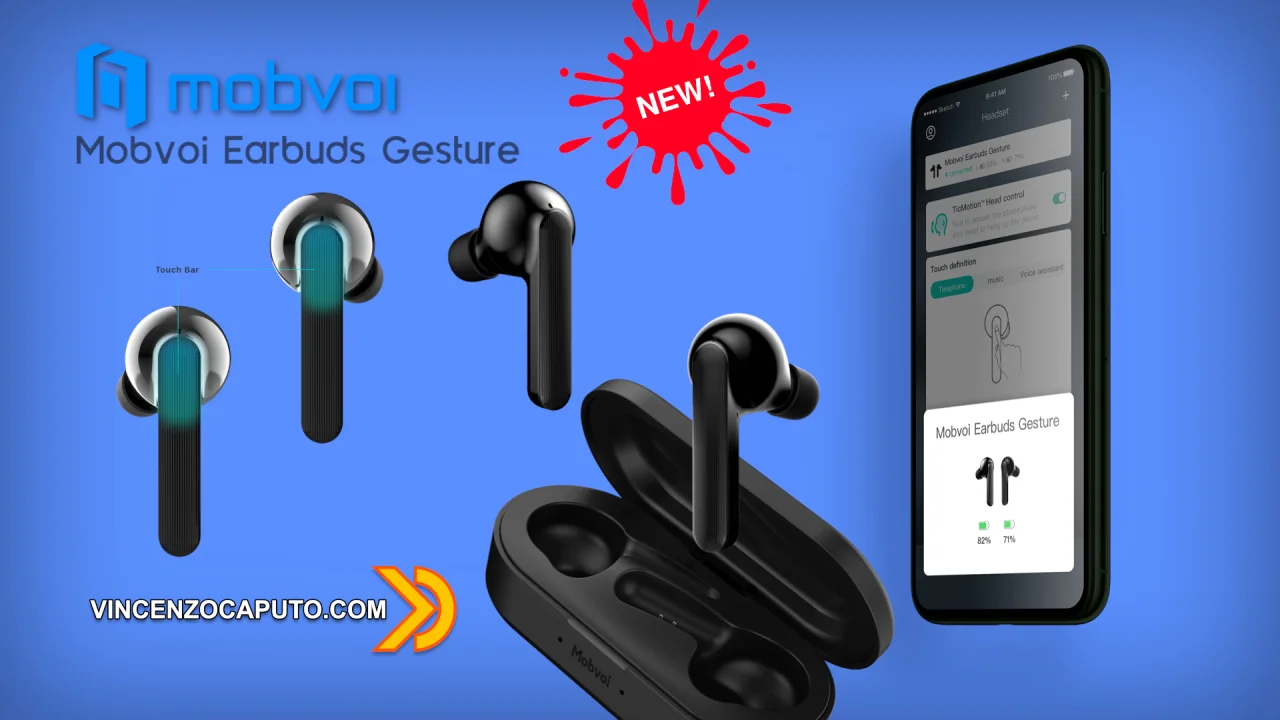 Mobvoi Earbuds Gesture - rispondi o rifiuta chiamata con un gesto del capo