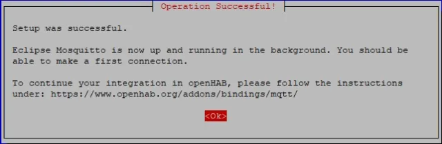 mqtt broker istalled successfull