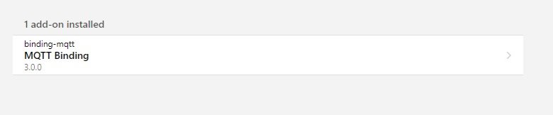addon mqtt binding installato