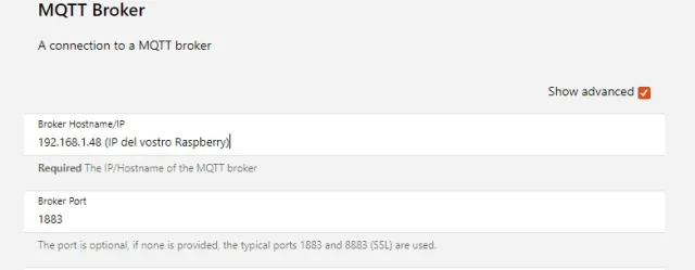 Configurazione 1 Mqtt Broker