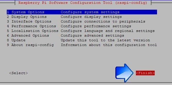 sudo raspi config finish