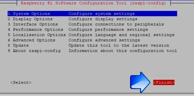 sudo raspi config finish