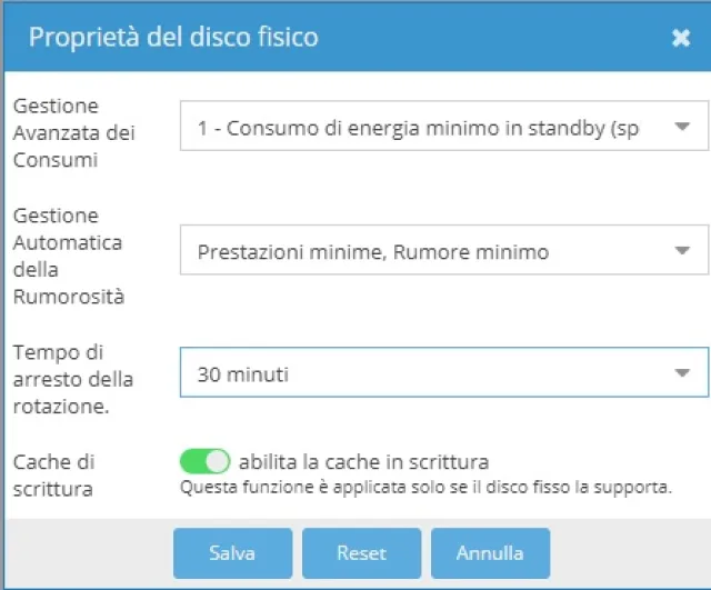 Proprieta del disco fisso