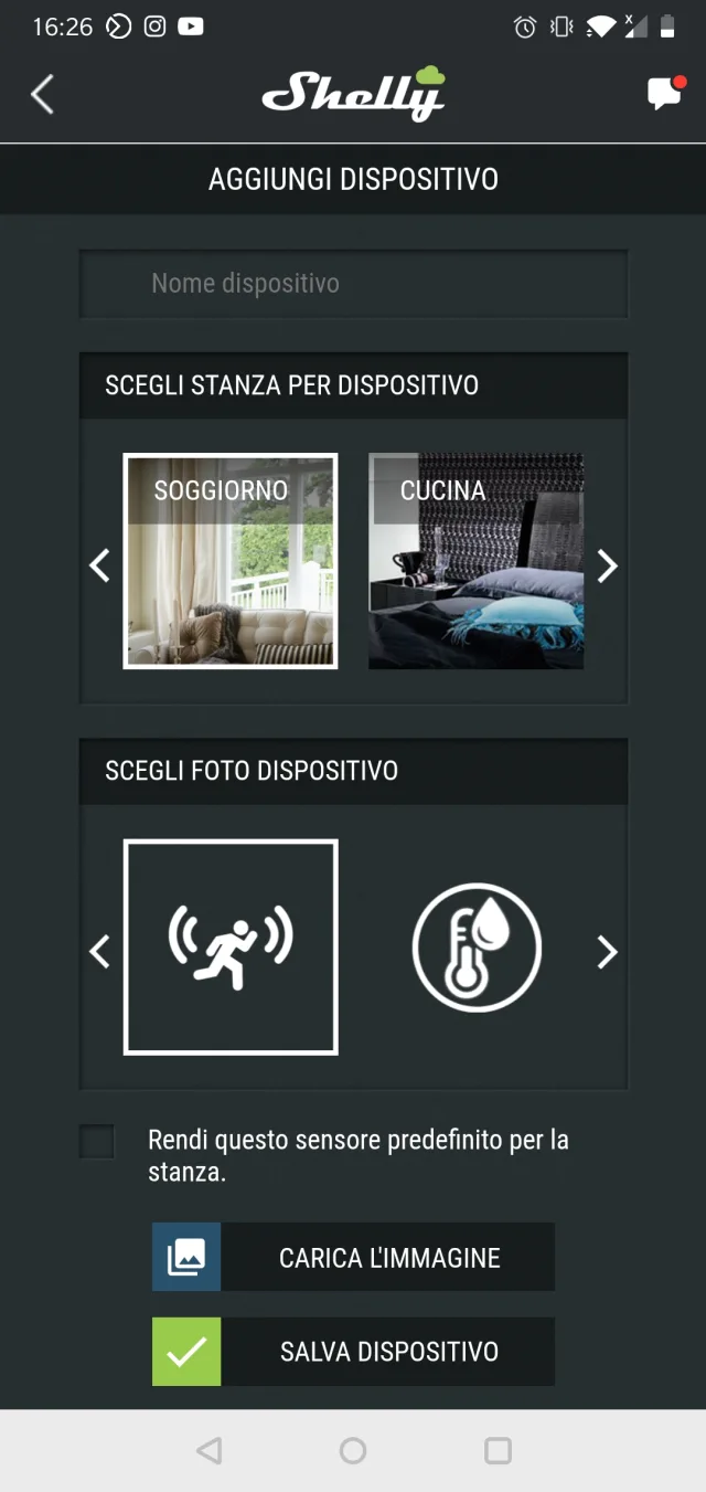 Schermata Shelly Cloud App
