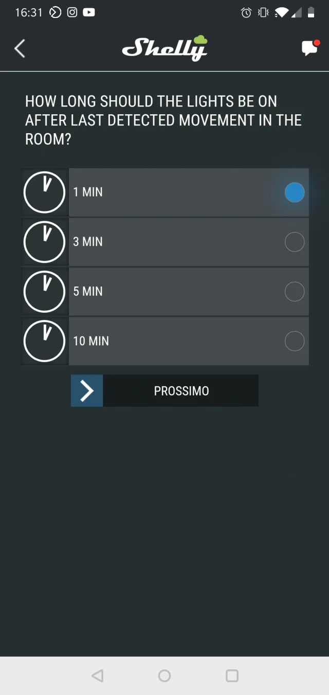 Schermata Shelly Cloud App