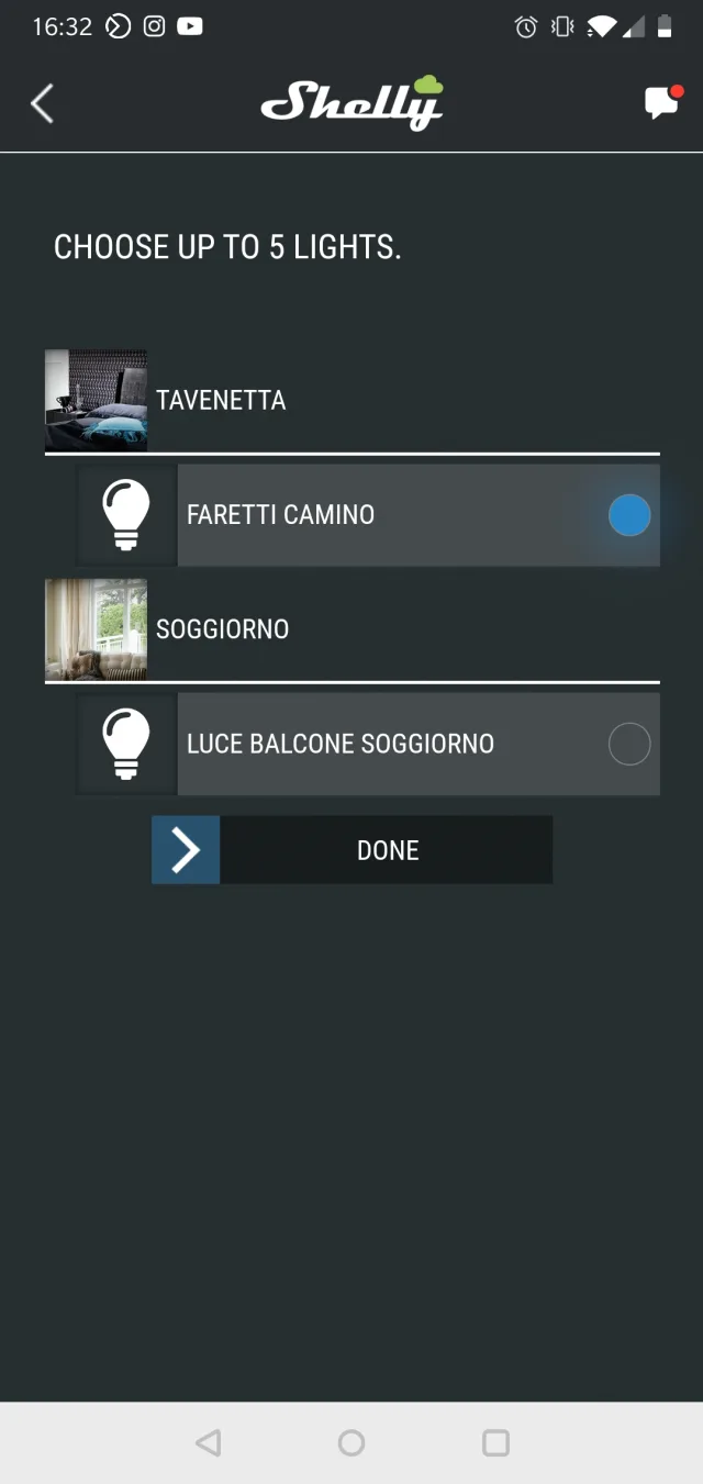 Schermata Shelly Cloud App
