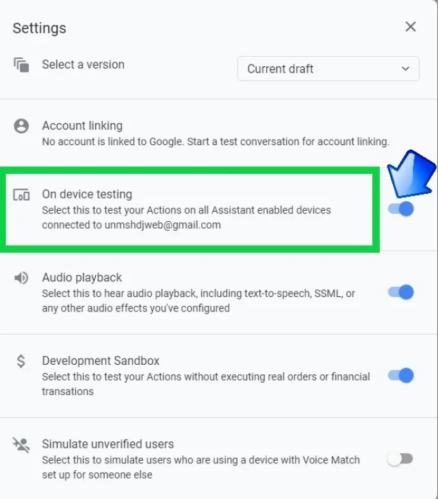 disable on device testing