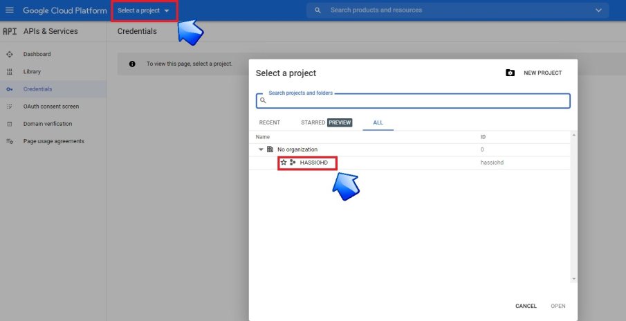 select a project google cloud platform