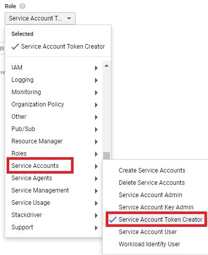 Role Service Account