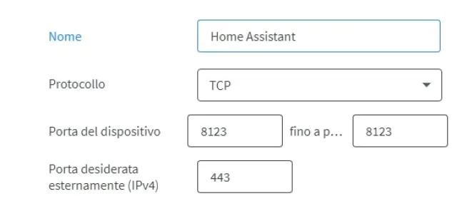 Apertura Porte 8123 443