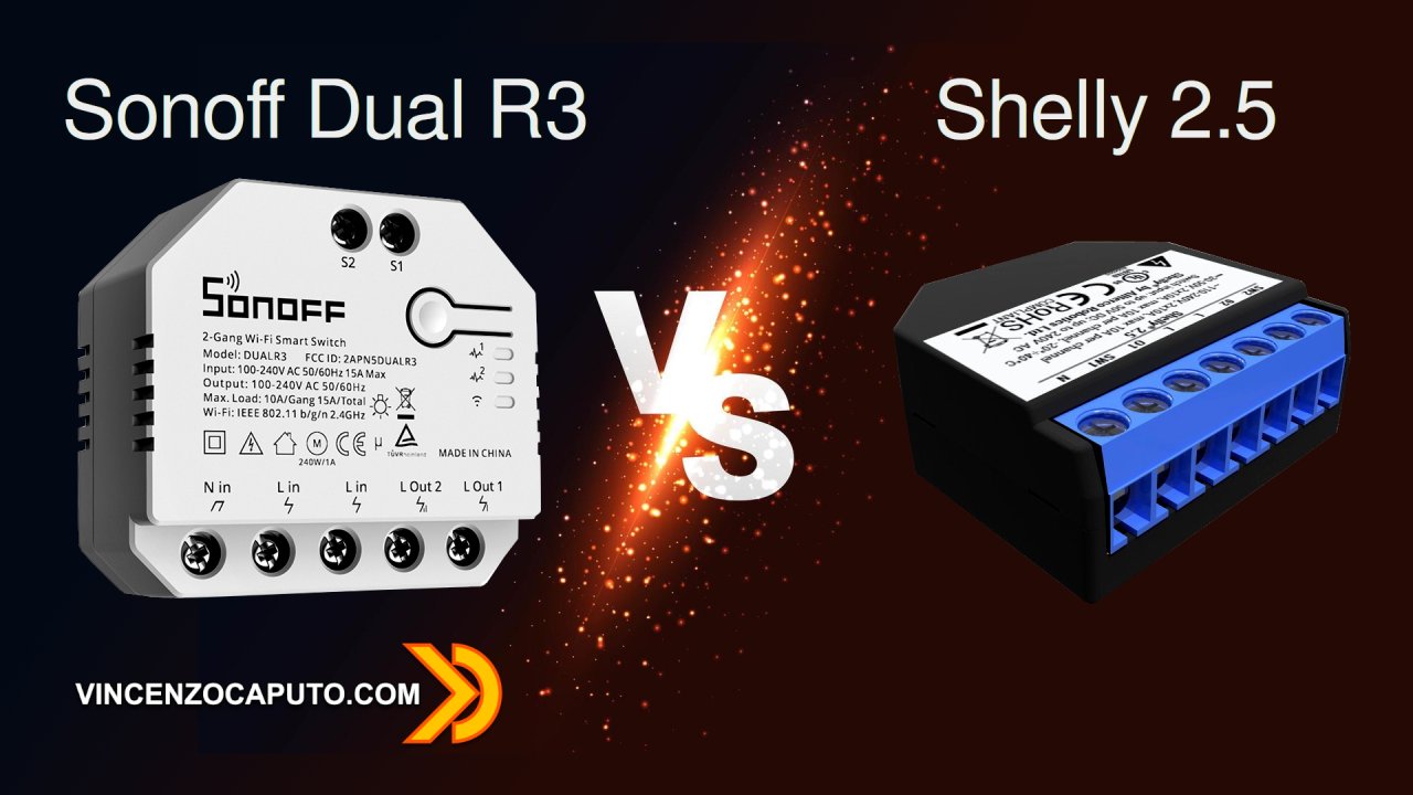 Sonoff, Sonoff Dual R3 VS Shelly 2.5 - Comparazione dettagliata dei due  dispositivi