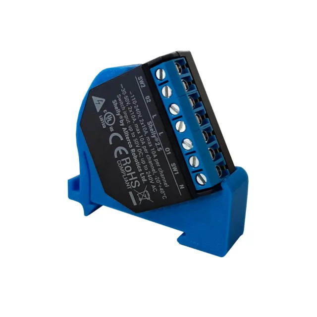 supporto per barra din shelly 2.5