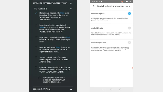 confronto app ewelink - shelly cloud