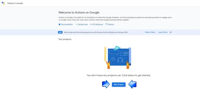 Create Project Google Action